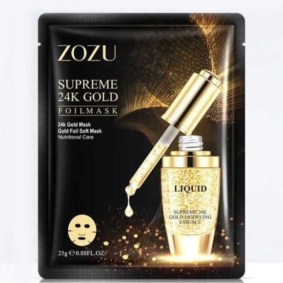 ZOZU supreme 24k Gold Foil Mask...New...2 Pack - Picture 1 of 3